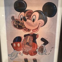MICKEY MOUSE GRAFFITI STREET ART FRAMED 