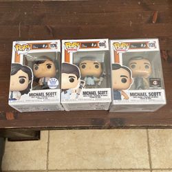 3 Michael Scott Office Funko Pops 2 Exclusives 1176 1120 1005