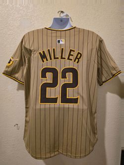 New Mens Padres Miller #22 Tan Jerseys Stitched