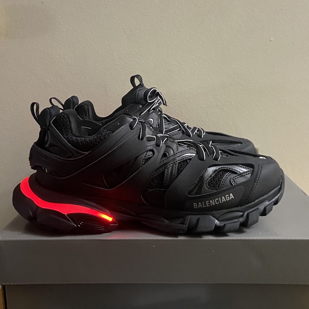 Balenciaga Red LED Track Sneakers Size 11