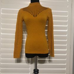 Mustard Yellow Long Sleeve Dress Shirt 