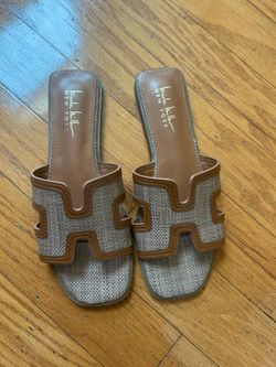 NEW Nicole Miller Woven Slide Sandals size 9