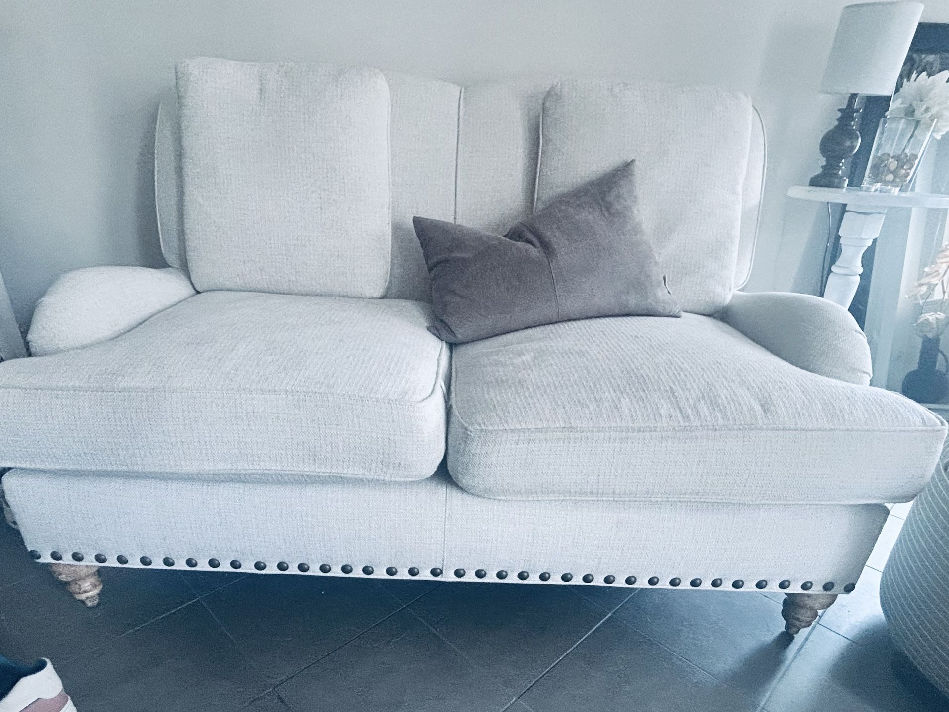Linen Loveseat