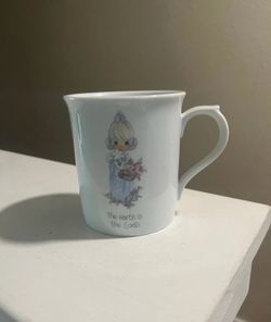 Vintage 1985 Small Precious Moments Tea Cup Mug - The Earth Is The Lords