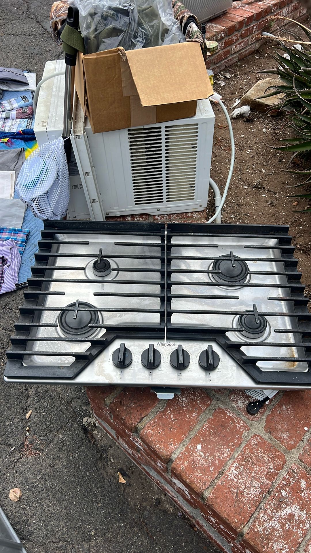 Gas Whirlpool 4 Burner Stove Top