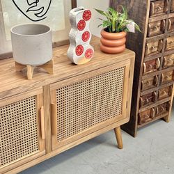 READ AD New Credenza Art Planter Plants Pot Vase Dresser Table Sofa Teak Bookcase Mirror Desk Lamp Pottery Wood Ceramics Couch Loveseat Chair 