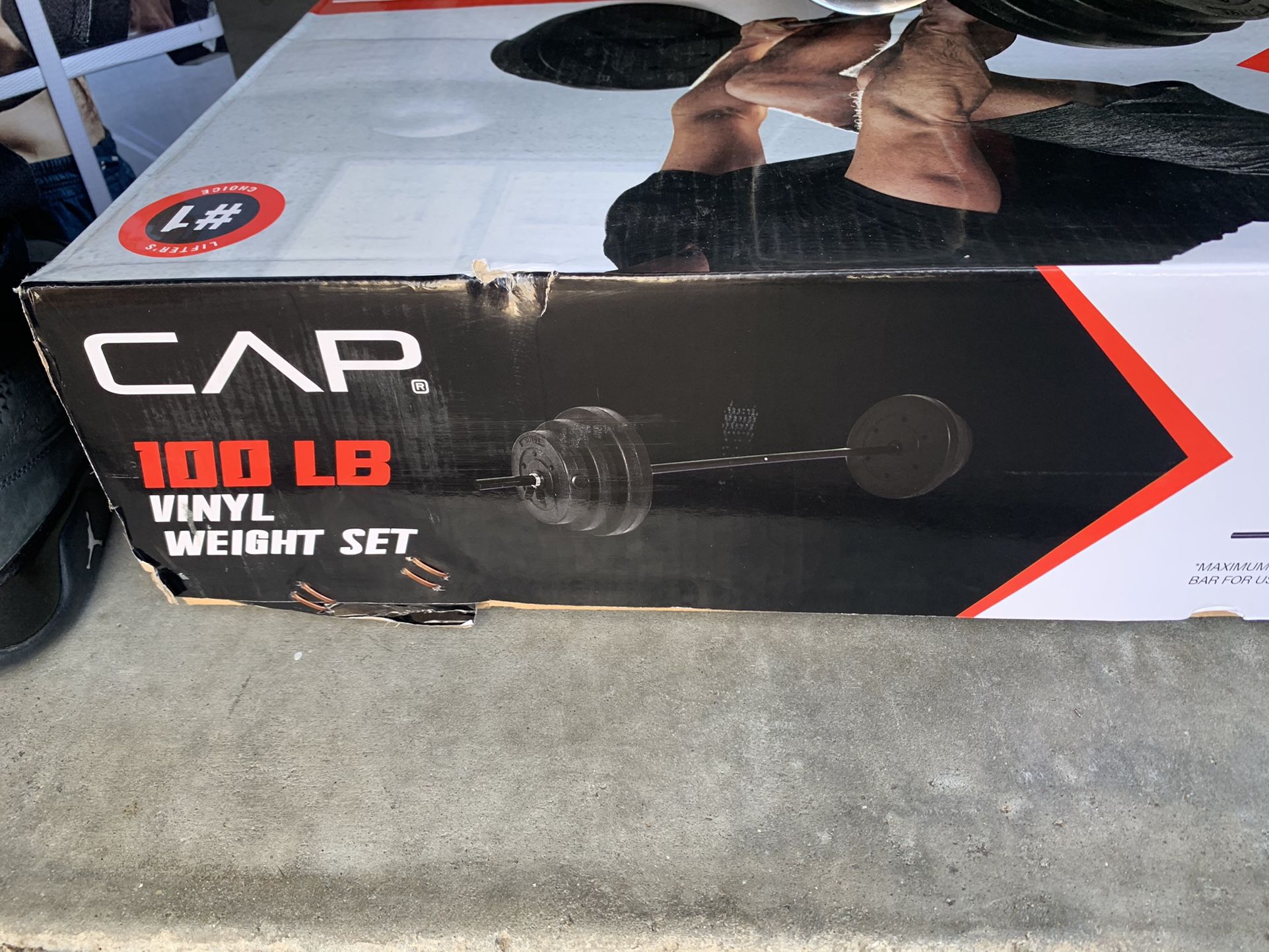 CAP 100lb barbell weight set
