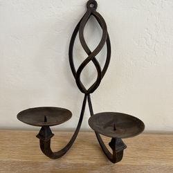 Rod Iron Candle Holder For Wall 