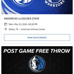 Mavs VS Warriors w court free throws