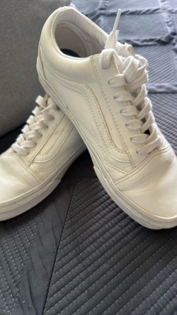White vans leather men’s 6 women’s 7.5
