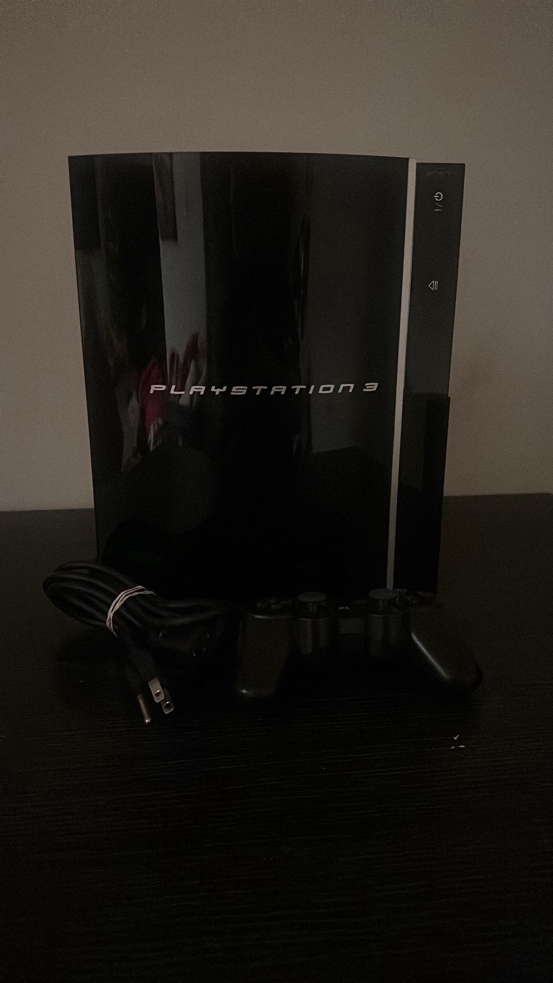 PS3 CECHG01 – Tested Working – Super Clean – 40GB – Controller + Cable – Rare Fat Model