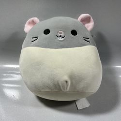 NWT Squishmallows 7.5" Rusty the Rat Plush Grey White 2023 Original Kellytoy