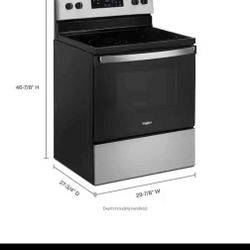 Brand New ~Whirlpool
30 in. 5.3 cu. ft. 4-Burner
Stainless Steel Electric
Range