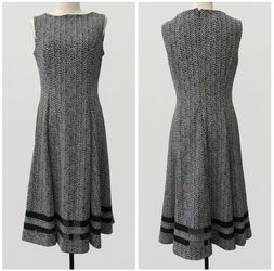 Calvin Klein black and white herringbone dress NWT - size 6