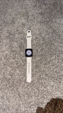 Apple Watch with White Sport Band