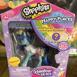 Moose Toys Shopkins Happy Places Popsicorn Lil Unicorn Pack Rainbow Beach NEW