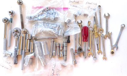 Lot of ratchets sockets wrenches