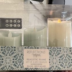 Set Of 3 Reflections LED Candles 