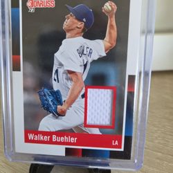 Dodgers Walker Buehler Jersey Card
