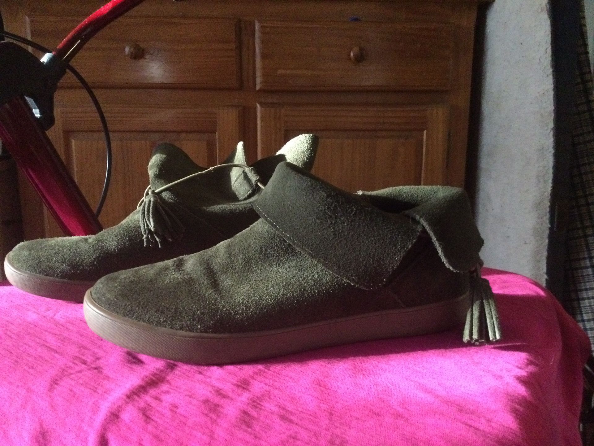 Reduced, Koolabura By UGG, Green Suede Ankle Boots, 