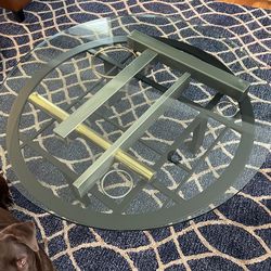 Glass And metal Coffee table