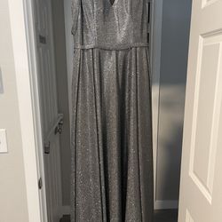 Charcoal Grey Prom Dress