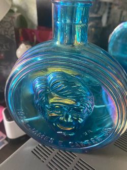 Vintage WHEATON GLASS DECANTER 1924-JAMES E. CARTER JR 39 PRES