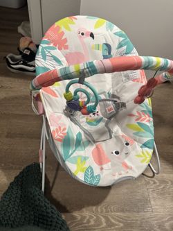 Flamingo Vibes Vibrating Bouncer