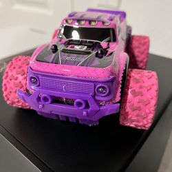 Remote Control Car, RC Car, Monster Truck Toy-High-Speed 2.4GHz Off-Road Racing Cars for Girls, Kids and Adults, Purple Pink Control car with LED Ligh