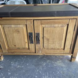 Pier 1 Brazil Leather Bench