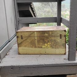 Hollywood Regency 1970's Brass Gold Chest
