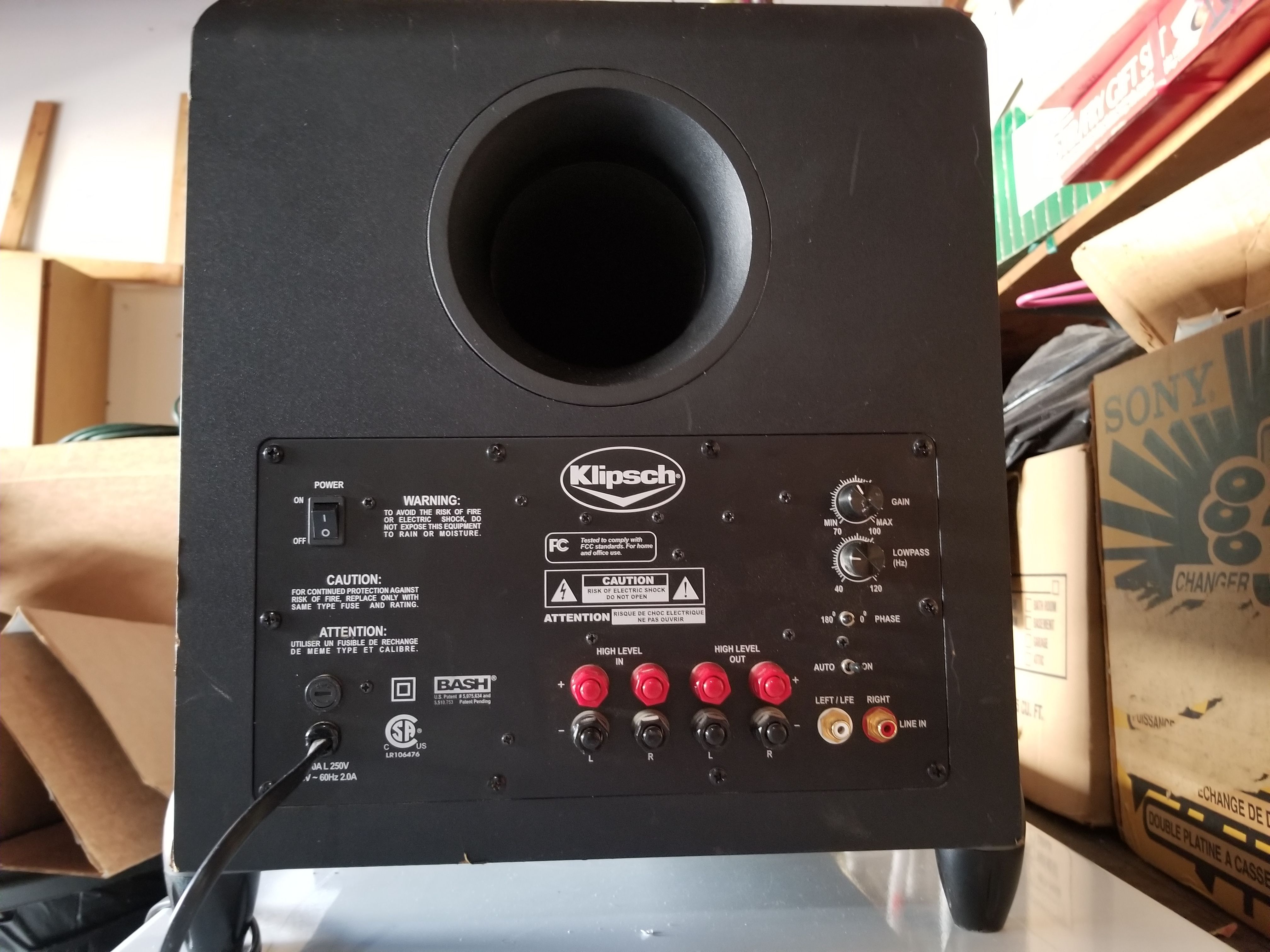 Klipsch BASH SSUB10 POWERED Subwoofer 120 Volt. AC