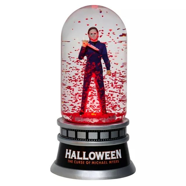 Michael Myers Snow Globe Halloween Horror Decoration Light-Up (Polyresin & Glass) 7.5”H