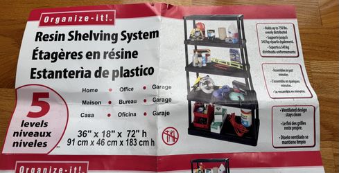 Organize It -- Resin Shelving System -- 2 Units