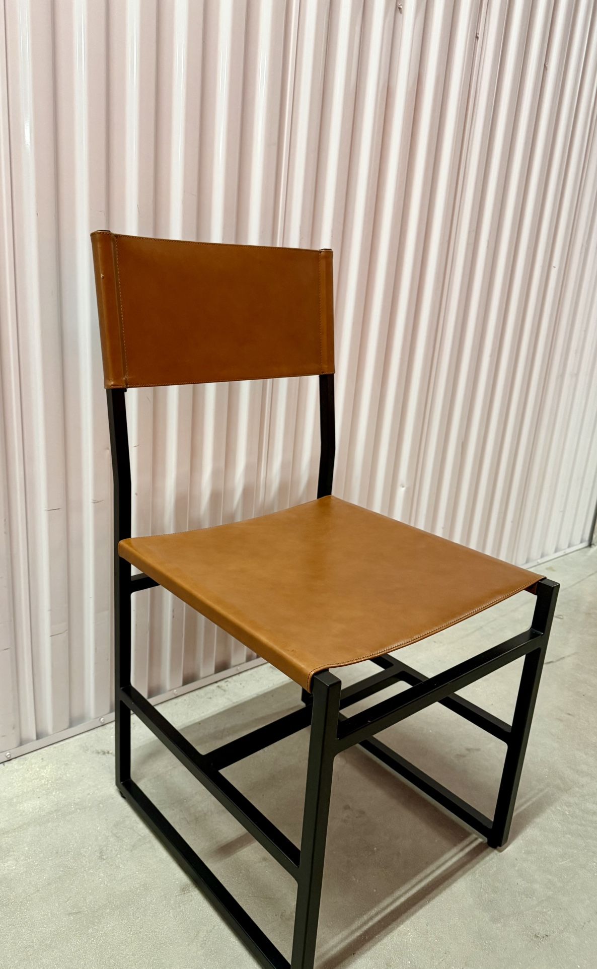 Pottery Barn Hardy Leather Dining Chairs (Set of 2)