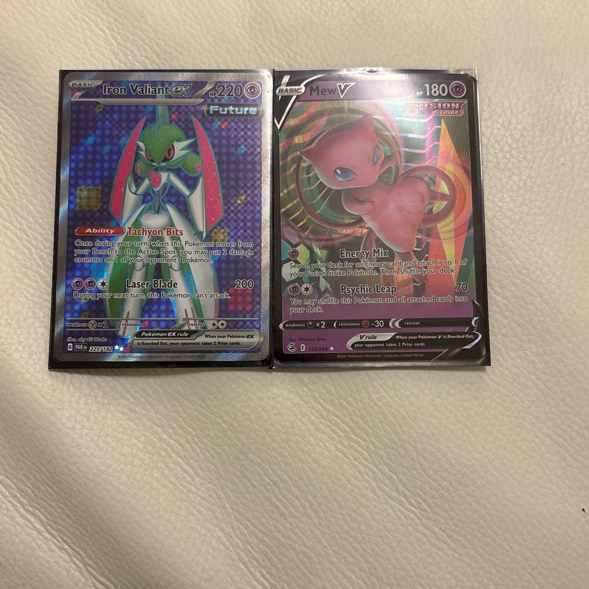 Mew V And Iron Valiant EX