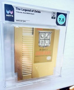 The Legend of Zelda NES Nintendo 1987 GOLD Cartridge - WATA Graded 7.5 NICE! 