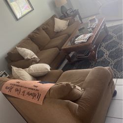 Couch Sofa And Love Seat $300 Beige Brown 