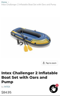 Intex Challenger 2 Inflatable Boat Set with Oars and Pump