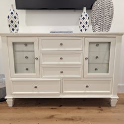 New -White Dresser And Night stands 