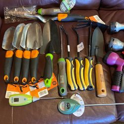 New gardening tools. Five dollars each.