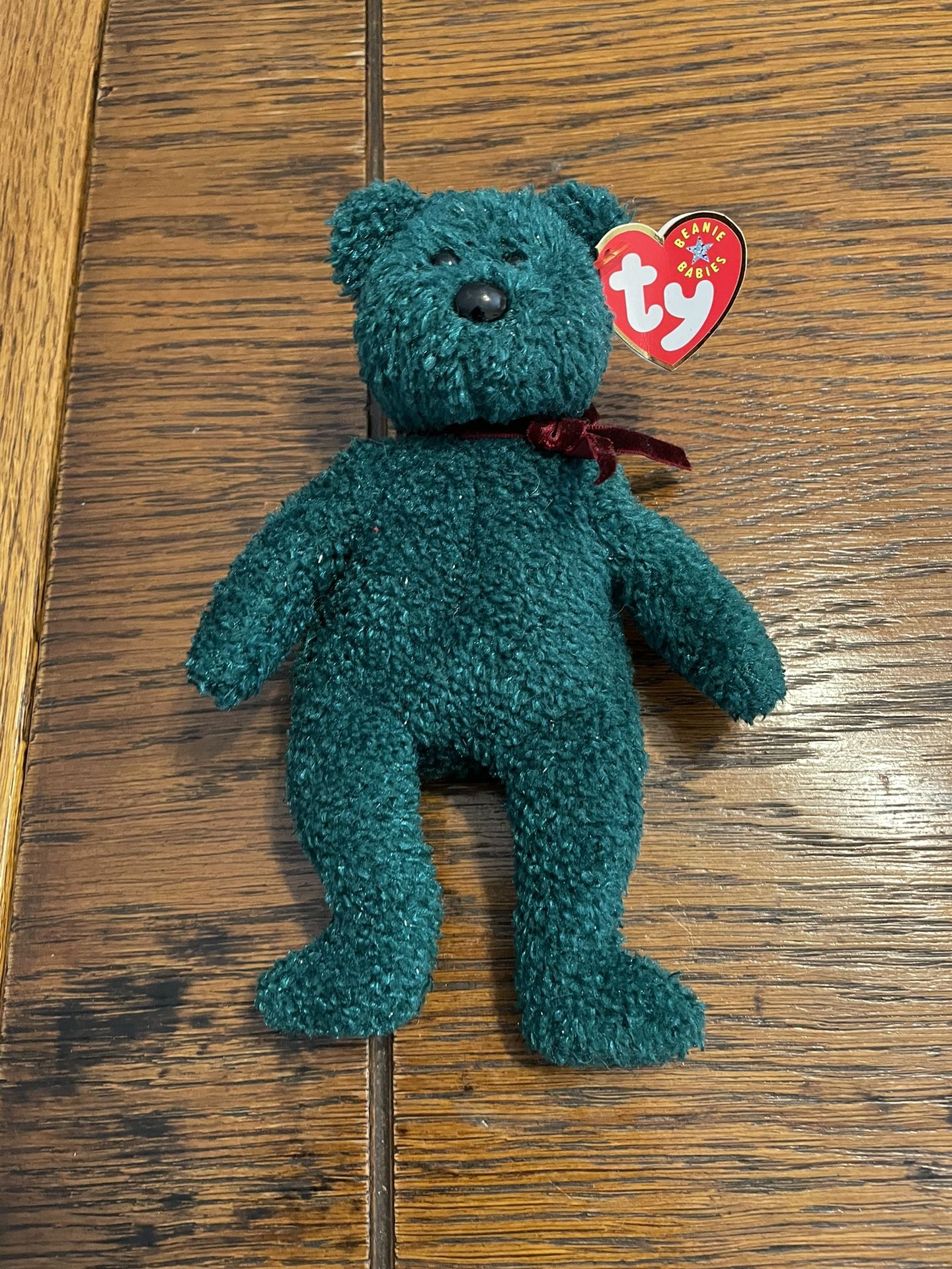 Ty Beanie Baby Bear Named 2001 Holiday Teddy
