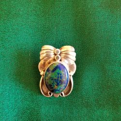 Vintage Sterling Silver with Turquoise pin