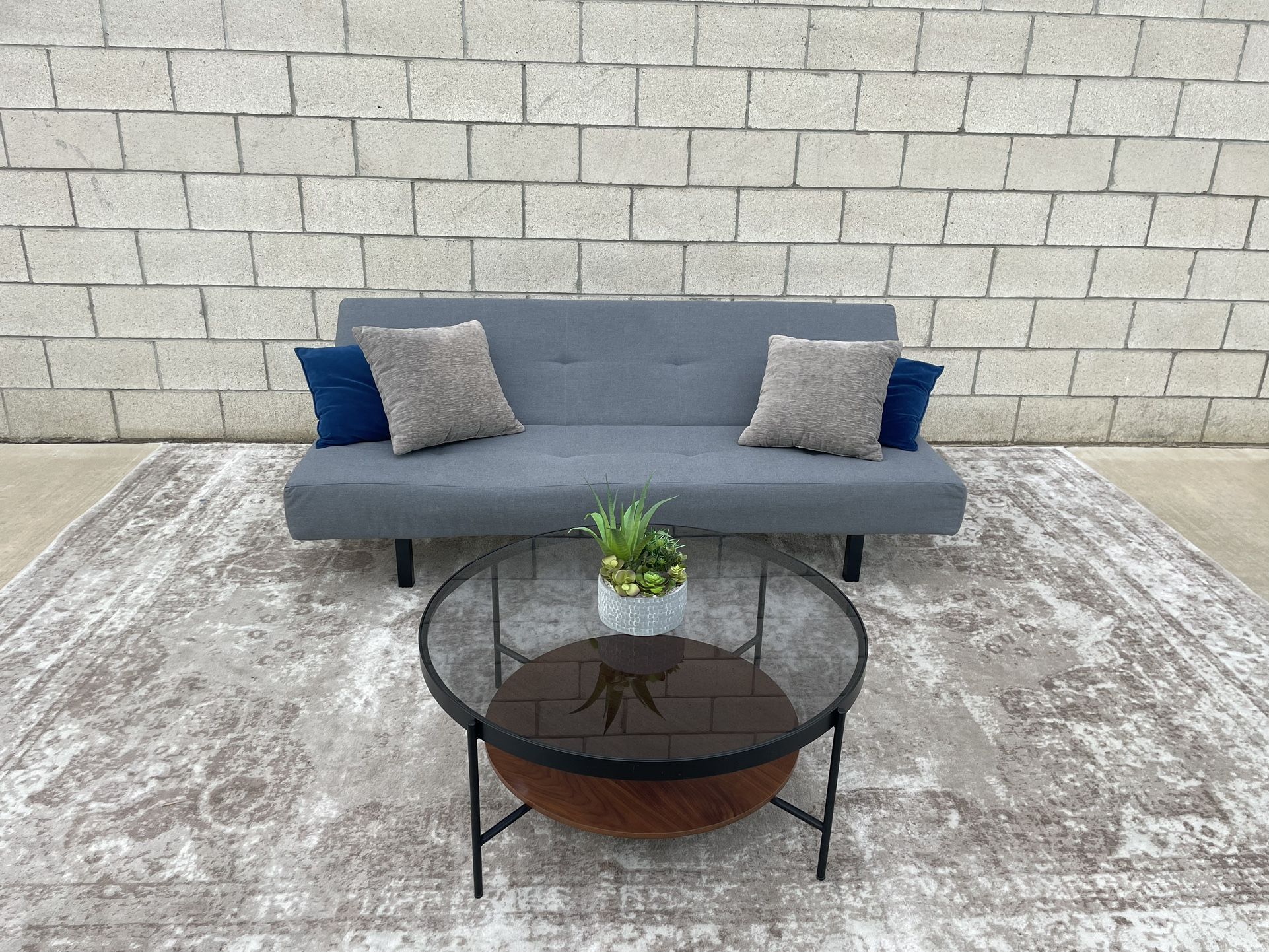 *Free Delivery* Gray Ikea Futon Couch Sofa Sleeper Bed