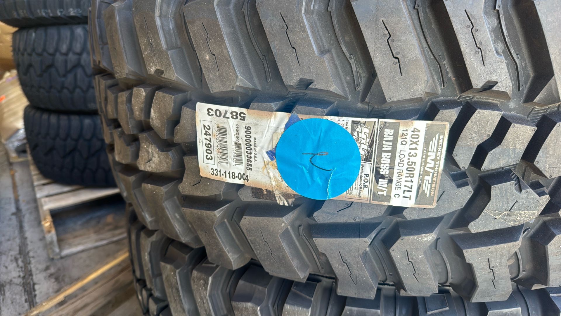 (2) Mickey Thompson Baja Boss LRC 40x13.50R17 Tires