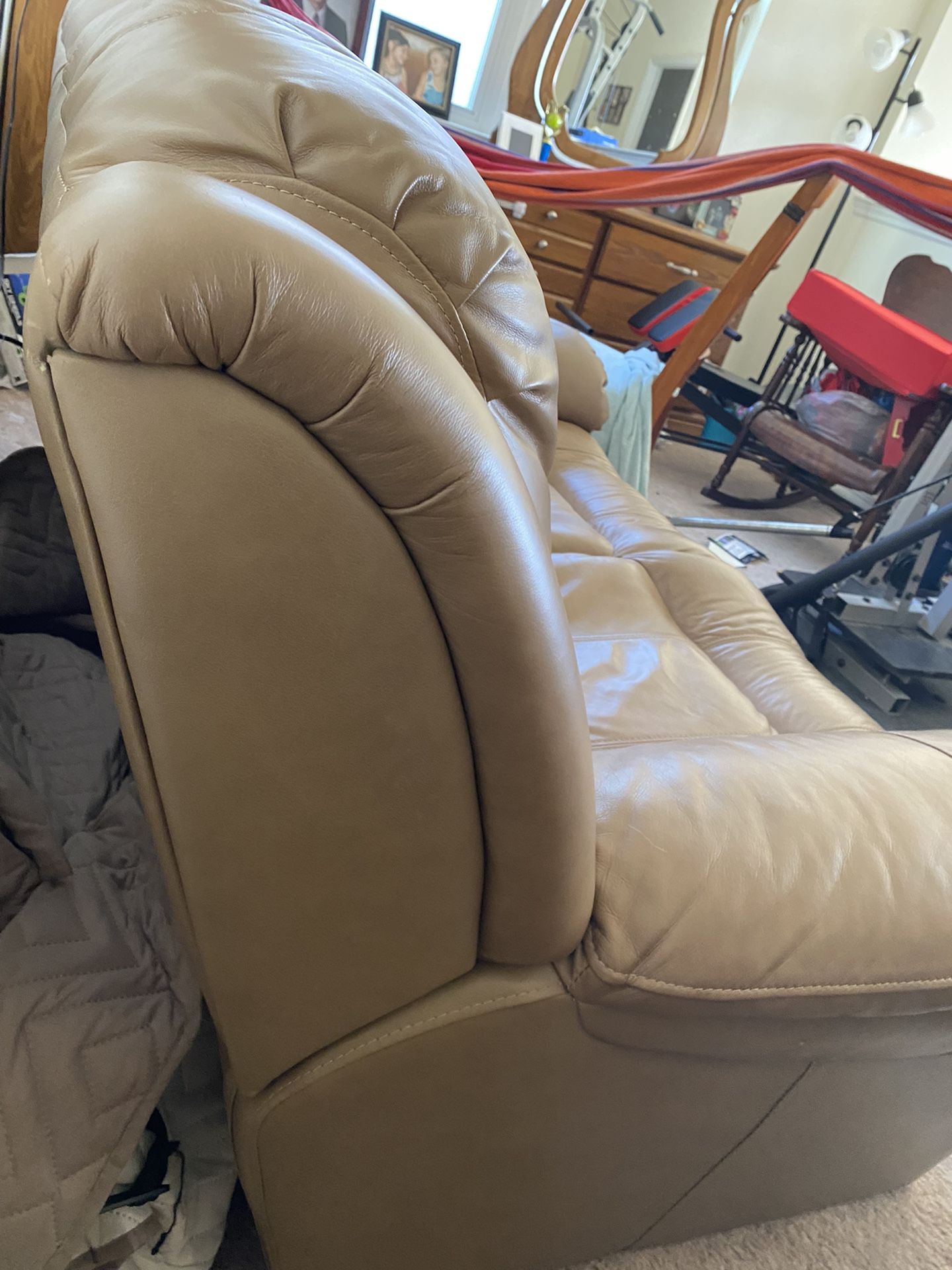 Real Leather Loveseat