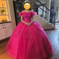 Hot Pink Quinceañera Dress