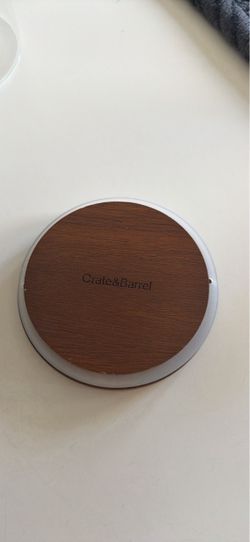 Crate and barrel vase with lid