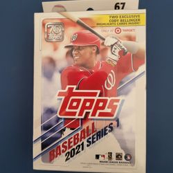 ✅⚾️🔥2021 Topps Baseball Series 1 Hanger Box- 67 Cards Per Box-Factory Sealed