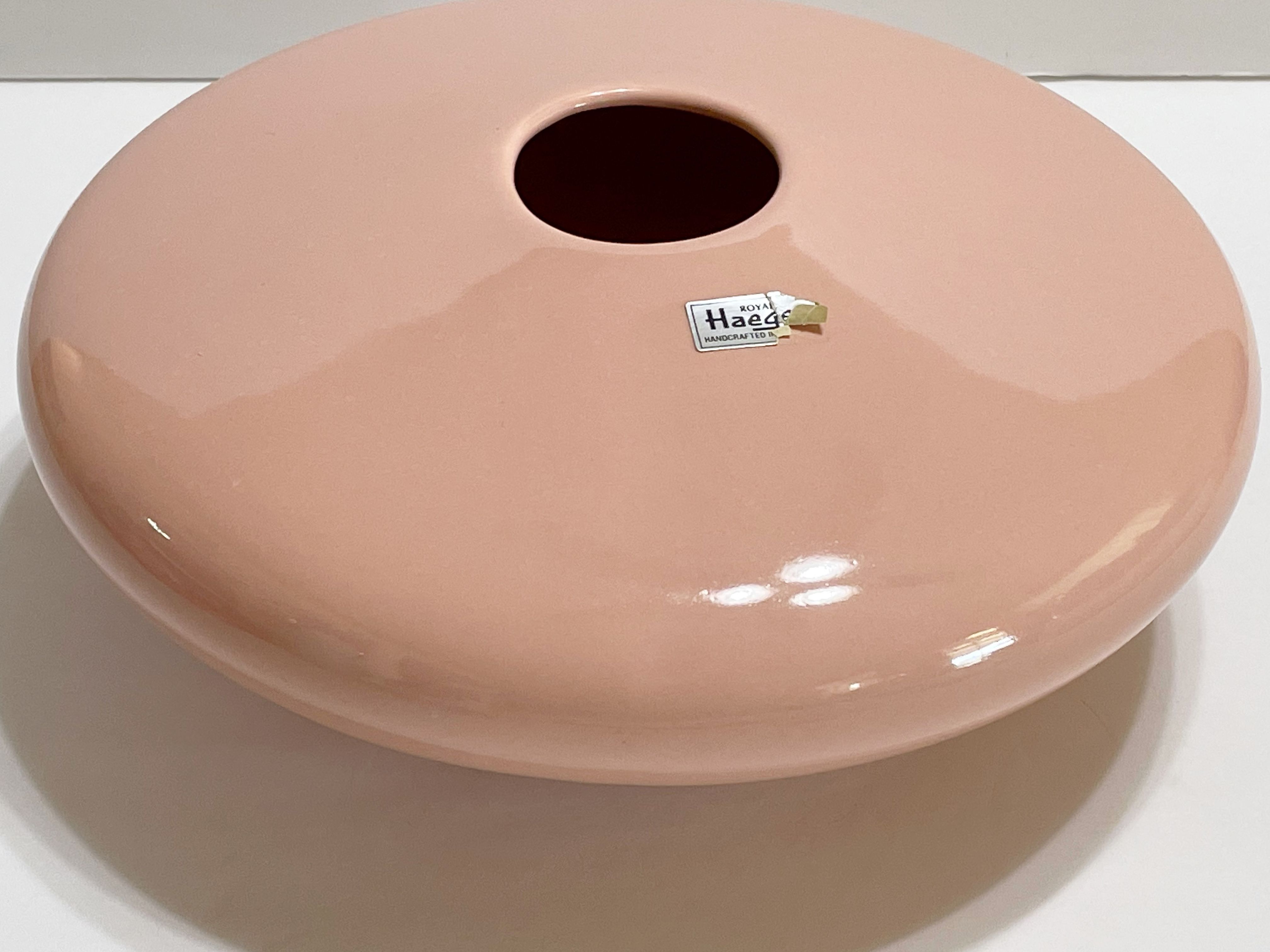 1985 Royal Haeger Modernistic Ikabana Disc Vase #5150